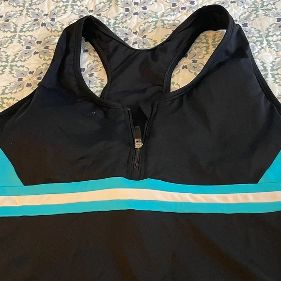 Lands' End Black and Blue Bikini Set - Picture 4 of 5